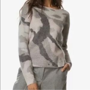 Rag & Bone Sinclair Mohair Blend Pink & Grey Camo Sweater. Size XS